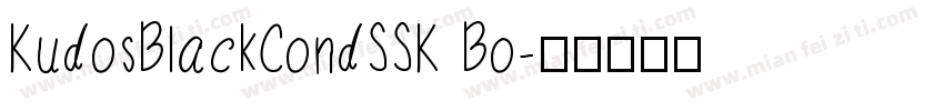 KudosBlackCondSSK Bo字体转换